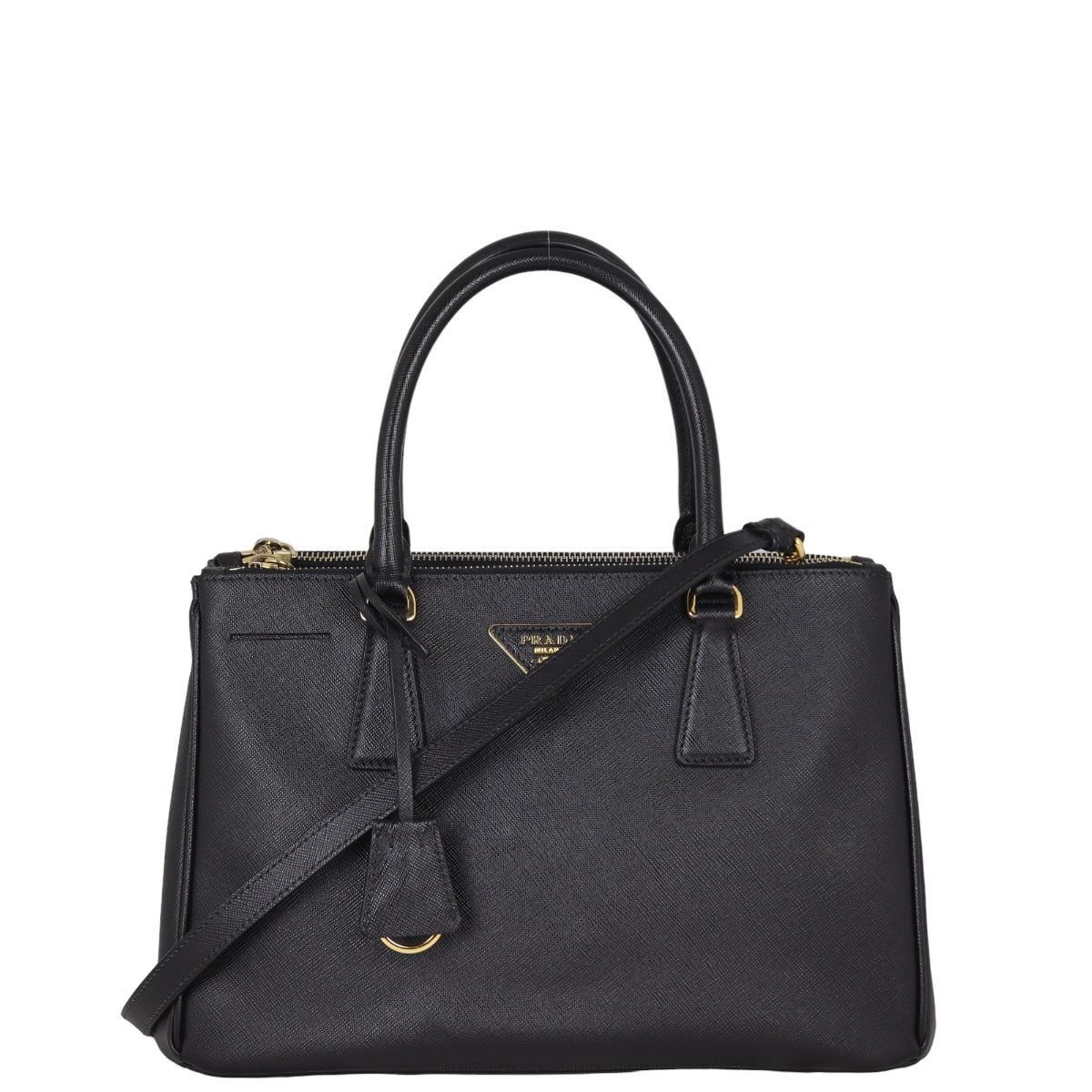 Prada Saffiano Lux Galleria Double Zip Tote Small