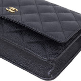Chanel Classic Wallet on Chain | Black Gold Hardware