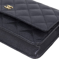 Chanel Classic Wallet on Chain | Black Gold Hardware