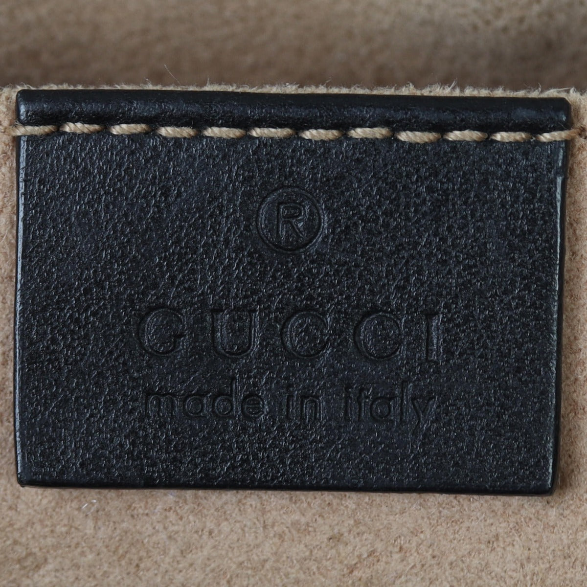 Gucci GG Marmont Small Camera Bag Interior Stamp