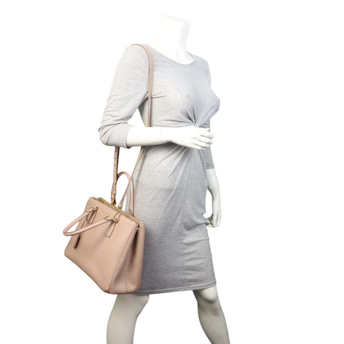 Prada Saffiano Lux Galleria Double Zip Tote Medium