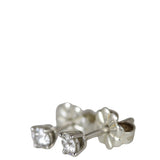 Tiffany & Co Solitaire Platinum Diamond Earrings