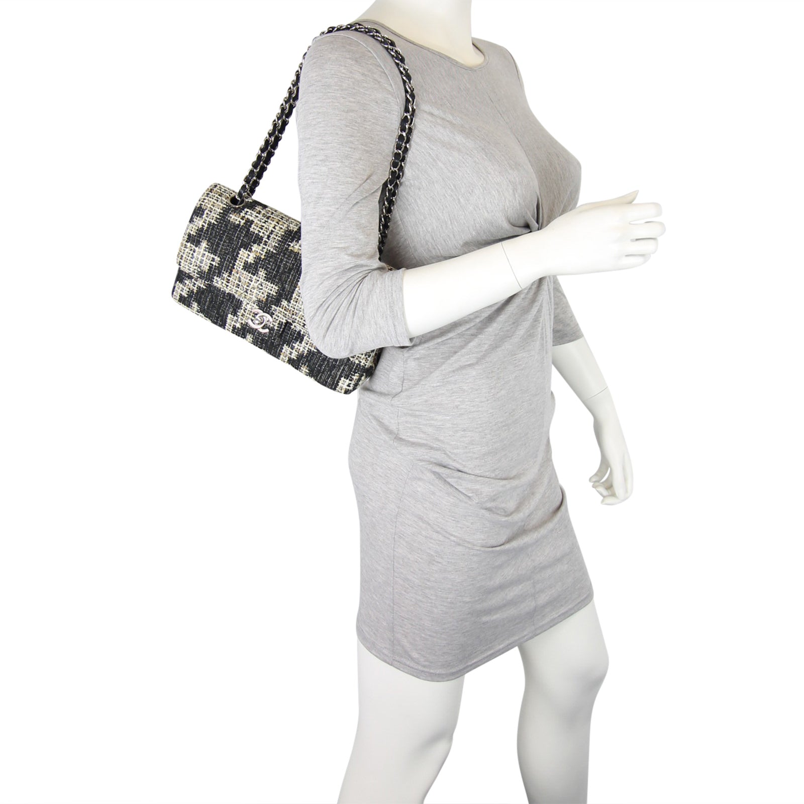 Chanel Classic Double Flap Medium Tweed Mannequin