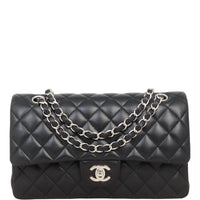 Chanel Classic Double Flap Medium | Black Lambskin