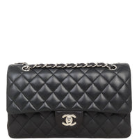 Chanel Classic Double Flap Medium | Black Lambskin