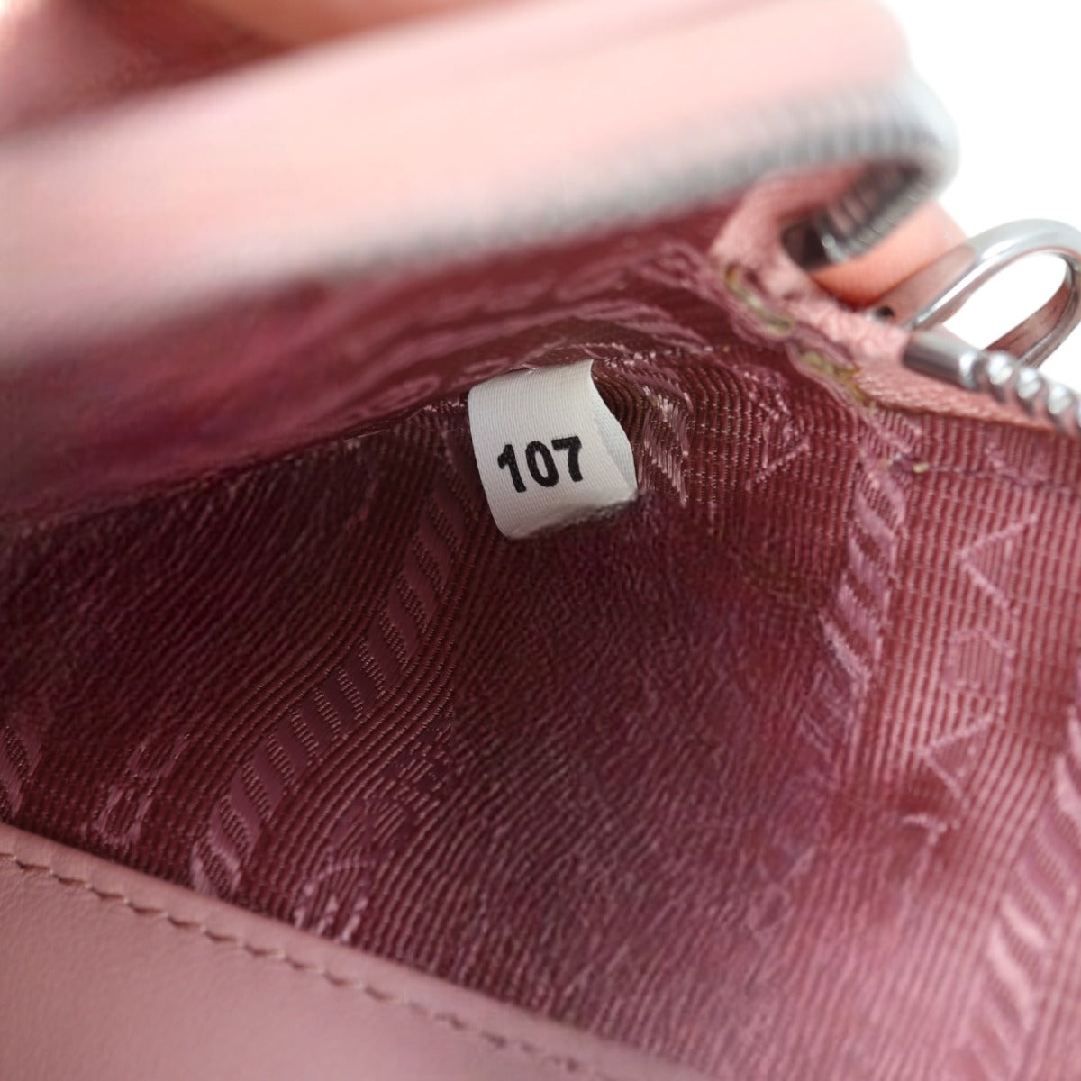 Prada Diagramme Nappa Mini Chain Shoulder Bag