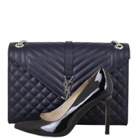 Saint Laurent Monogram Mix Matelasse Envelope Chain Bag Large