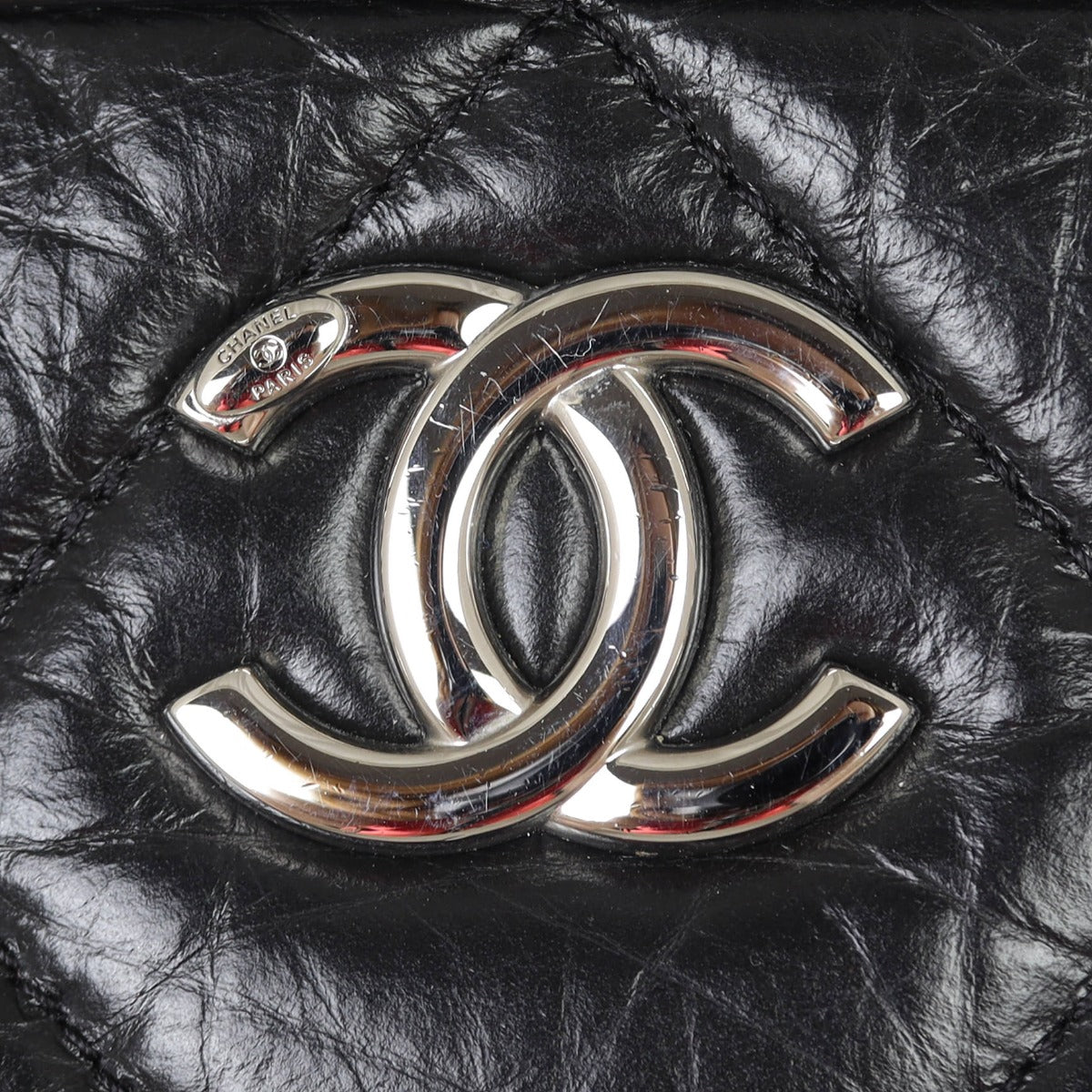 Chanel Calfskin Bowling Bag Small Hardware