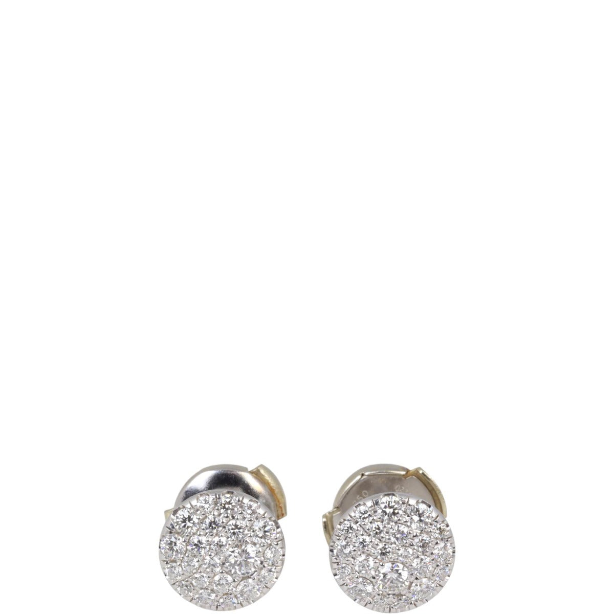 Tiffany & Co Metro 18k White Gold Diamond Stud Earrings