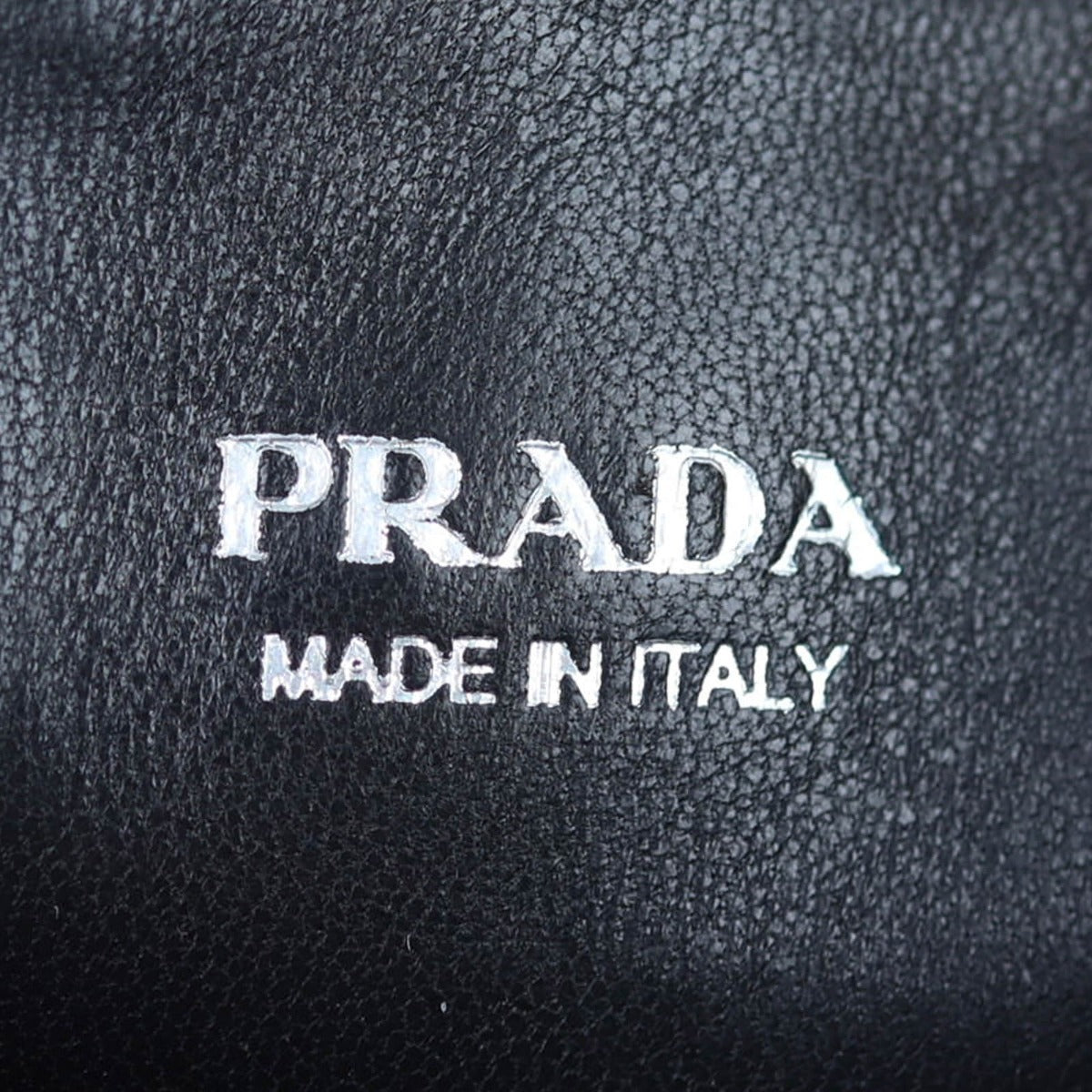Prada Saffiano Mini Envelope Bag Interior Stamp