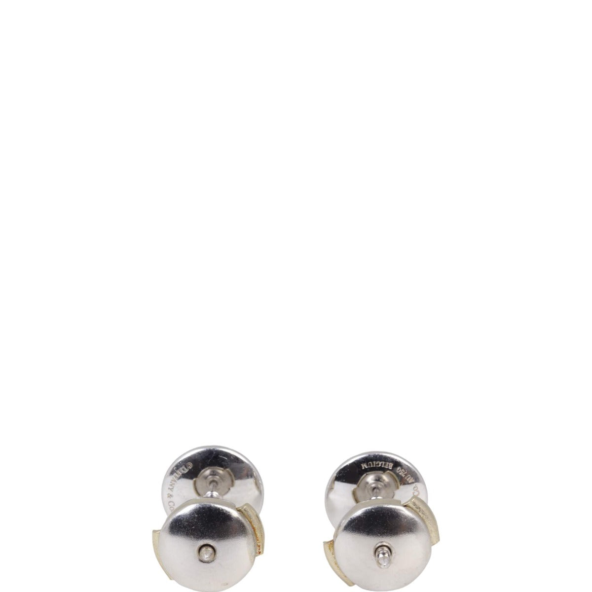 Tiffany & Co Metro 18k White Gold Diamond Stud Earrings