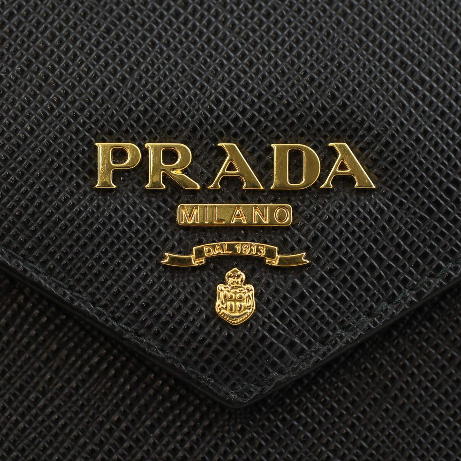 Prada Saffiano Envelope Wallet Logo
