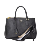 Prada Saffiano Lux Galleria Double Zip Tote Medium