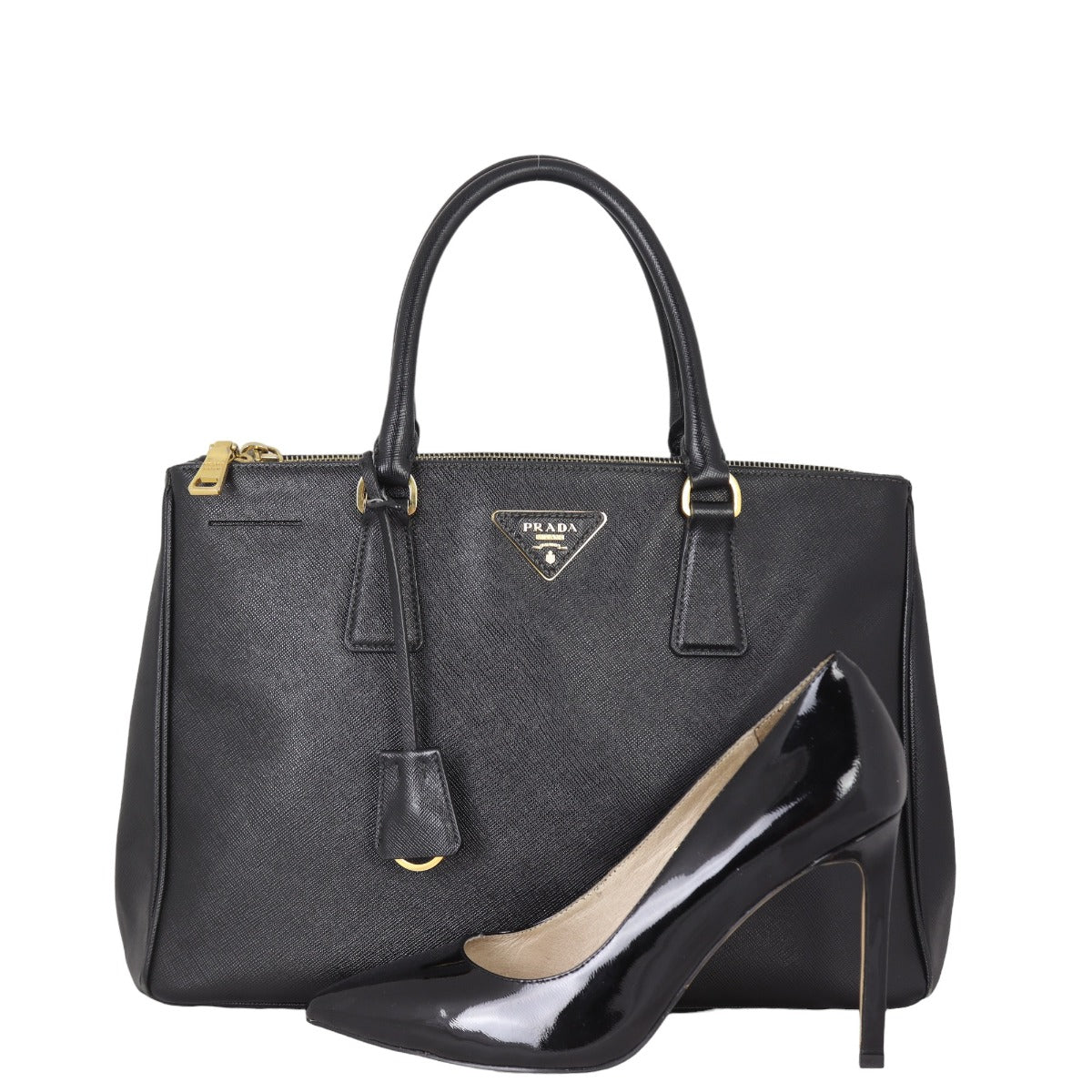 Prada Saffiano Lux Galleria Double Zip Tote Medium