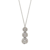 Tiffany & Co Circlet Triple Drop Platinum Diamond Necklace