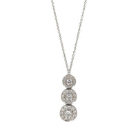 Tiffany & Co Circlet Triple Drop Platinum Diamond Necklace