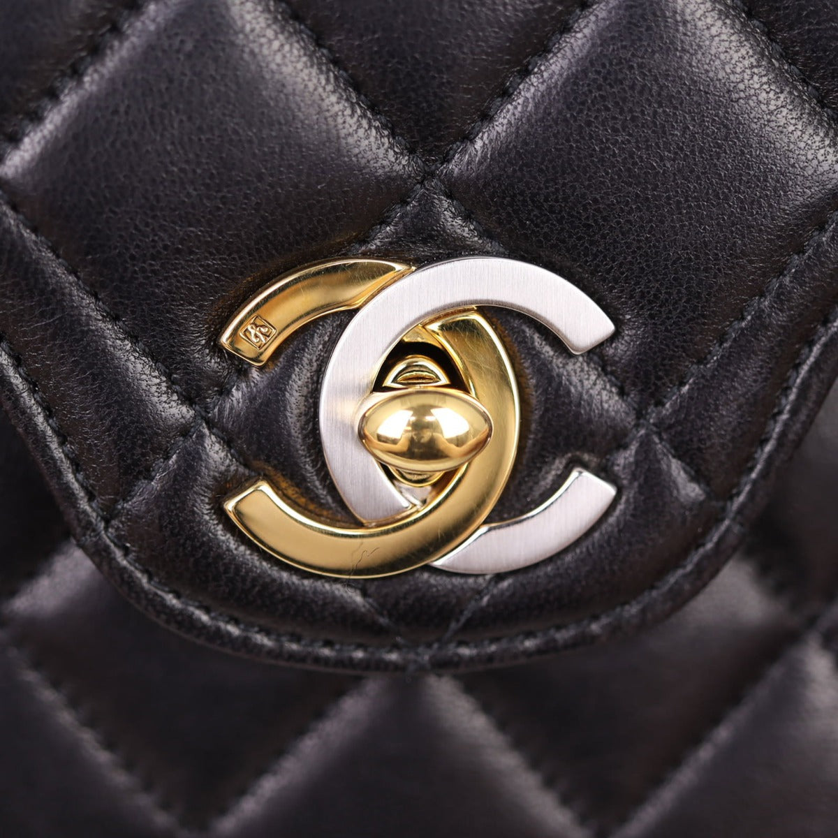 Chanel Two Tone CC Double Flap Medium Hardware
