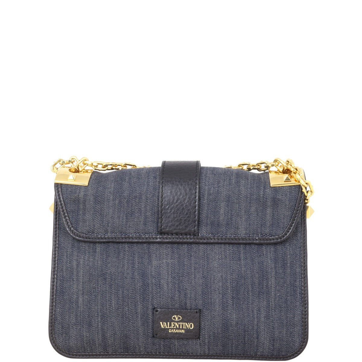 Valentino B-Rockstud Denim Shoulder Bag