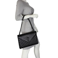 Saint Laurent Monogram Mix Matelasse Envelope Chain Bag Large