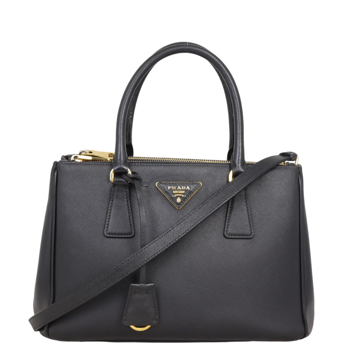 Prada Saffiano Lux Galleria Double Zip Tote Small