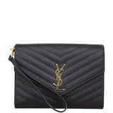Saint Laurent Cassandre Flap Wristlet Pouch