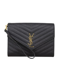 Saint Laurent Cassandre Flap Wristlet Pouch