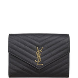 Saint Laurent Cassandre Flap Wristlet Pouch