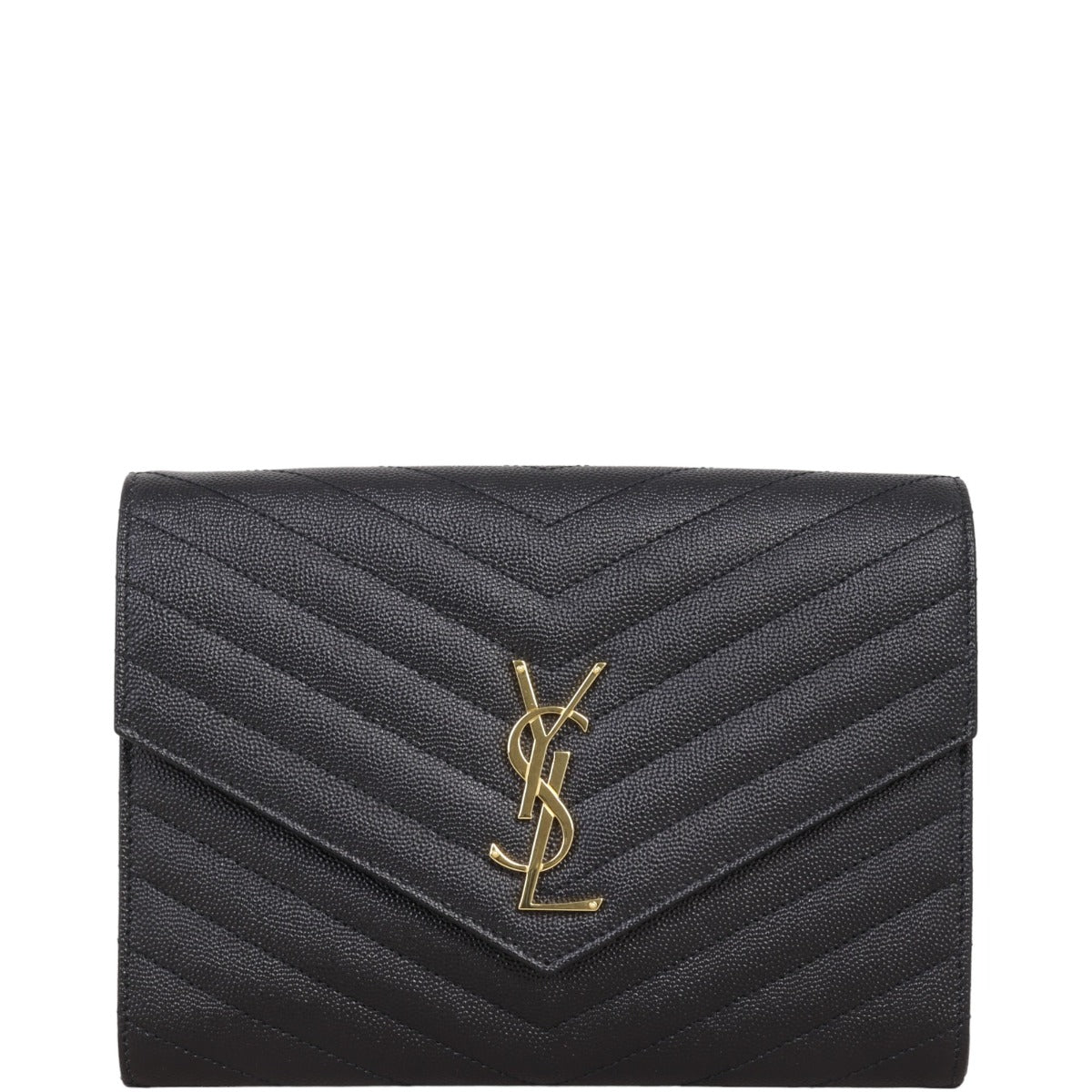 Saint Laurent Cassandre Flap Wristlet Pouch