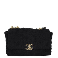 Chanel 19 Flap Bag Tweed Large | Black