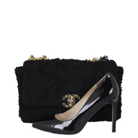 Chanel 19 Flap Bag Tweed Large | Black