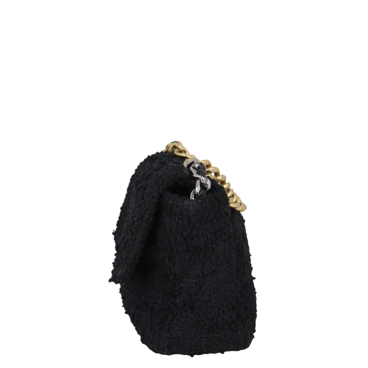 Chanel 19 Flap Bag Tweed Large | Black