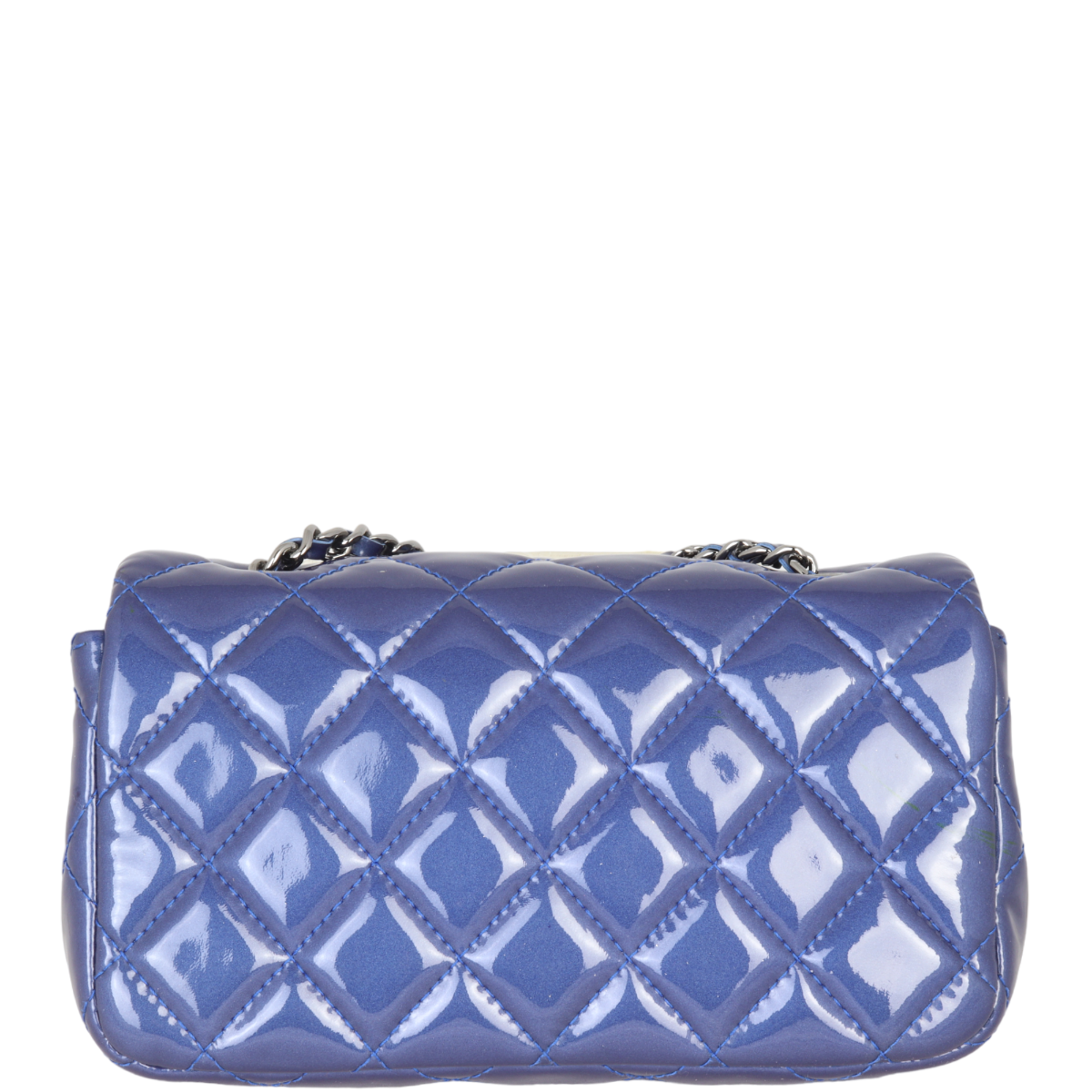 Chanel Classic Flap Mini Rectangular Bag Patent | Blue