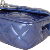 Chanel Classic Flap Mini Rectangular Bag Patent | Blue