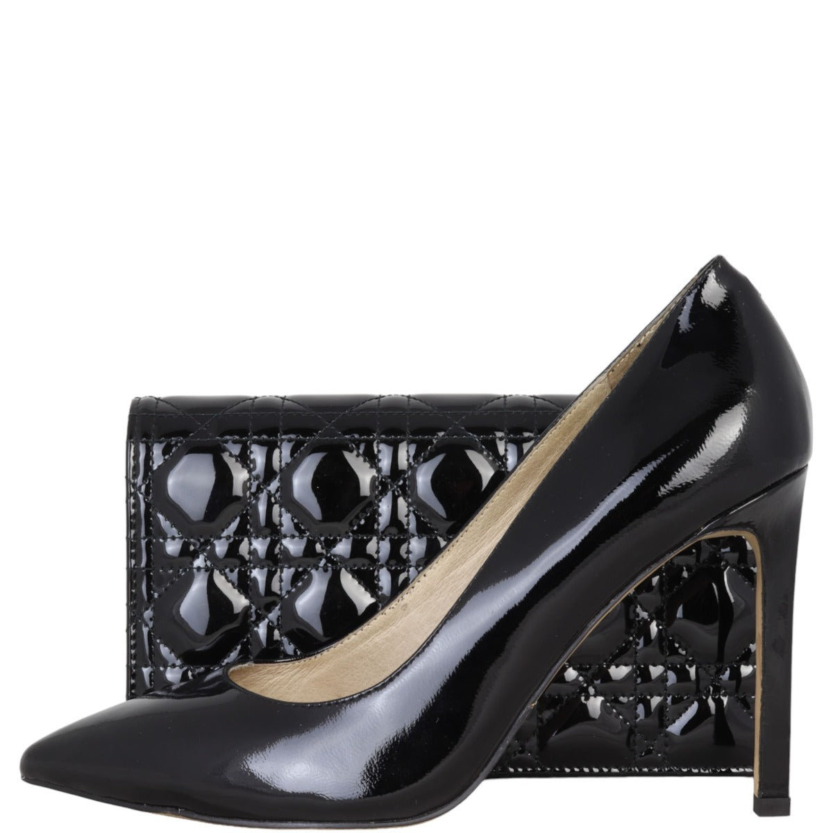 Dior Lady Dior Patent Cannage Pouch