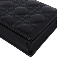Dior Lady Dior Patent Cannage Pouch