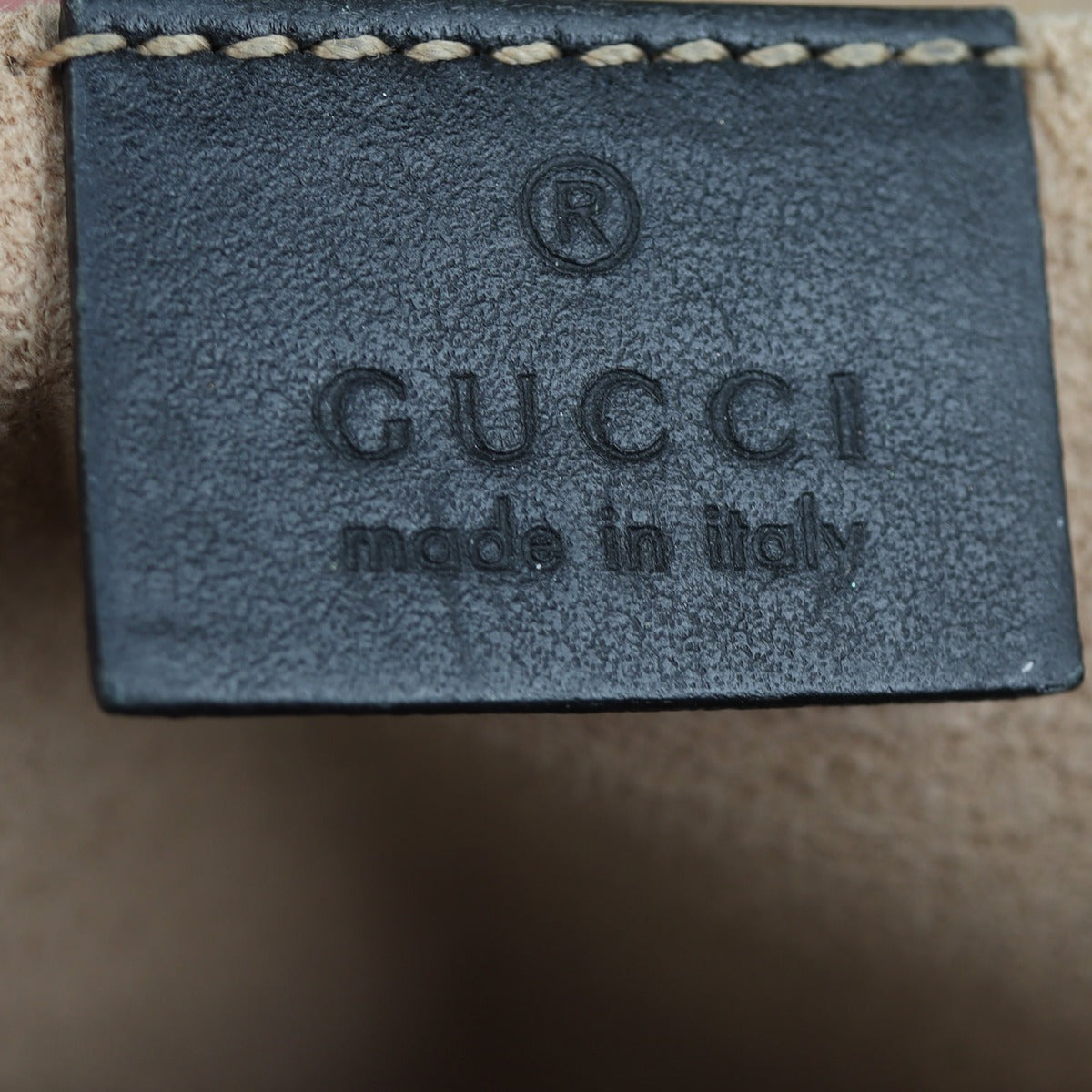 Gucci GG Marmont Small Camera Bag Interior Stamp