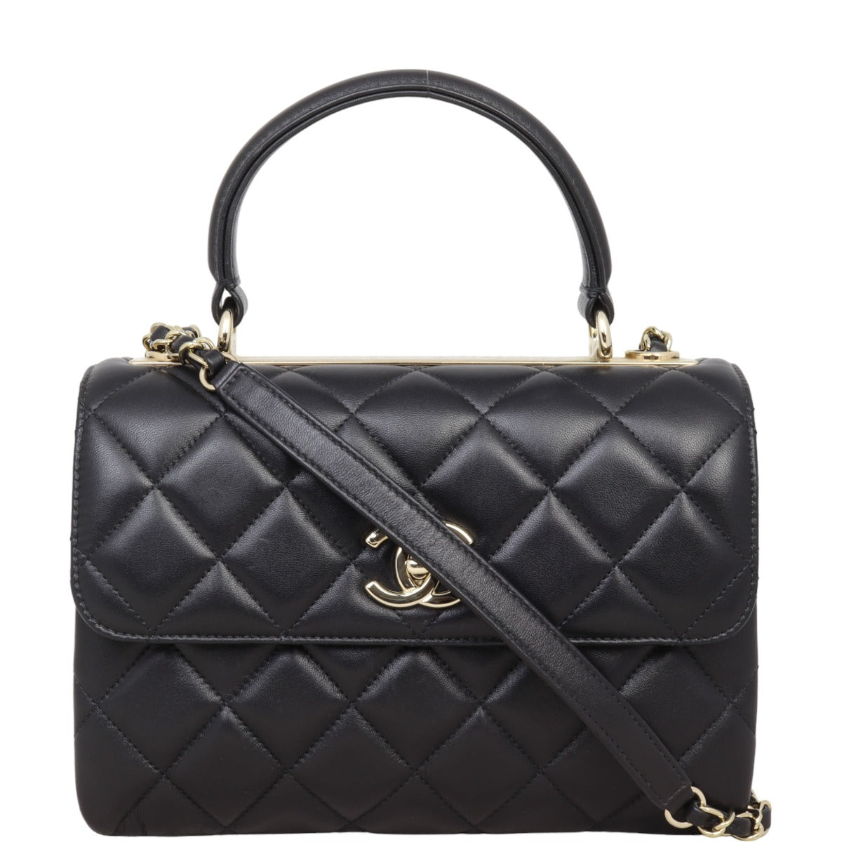 Chanel CC Trendy Small | Black Lambskin