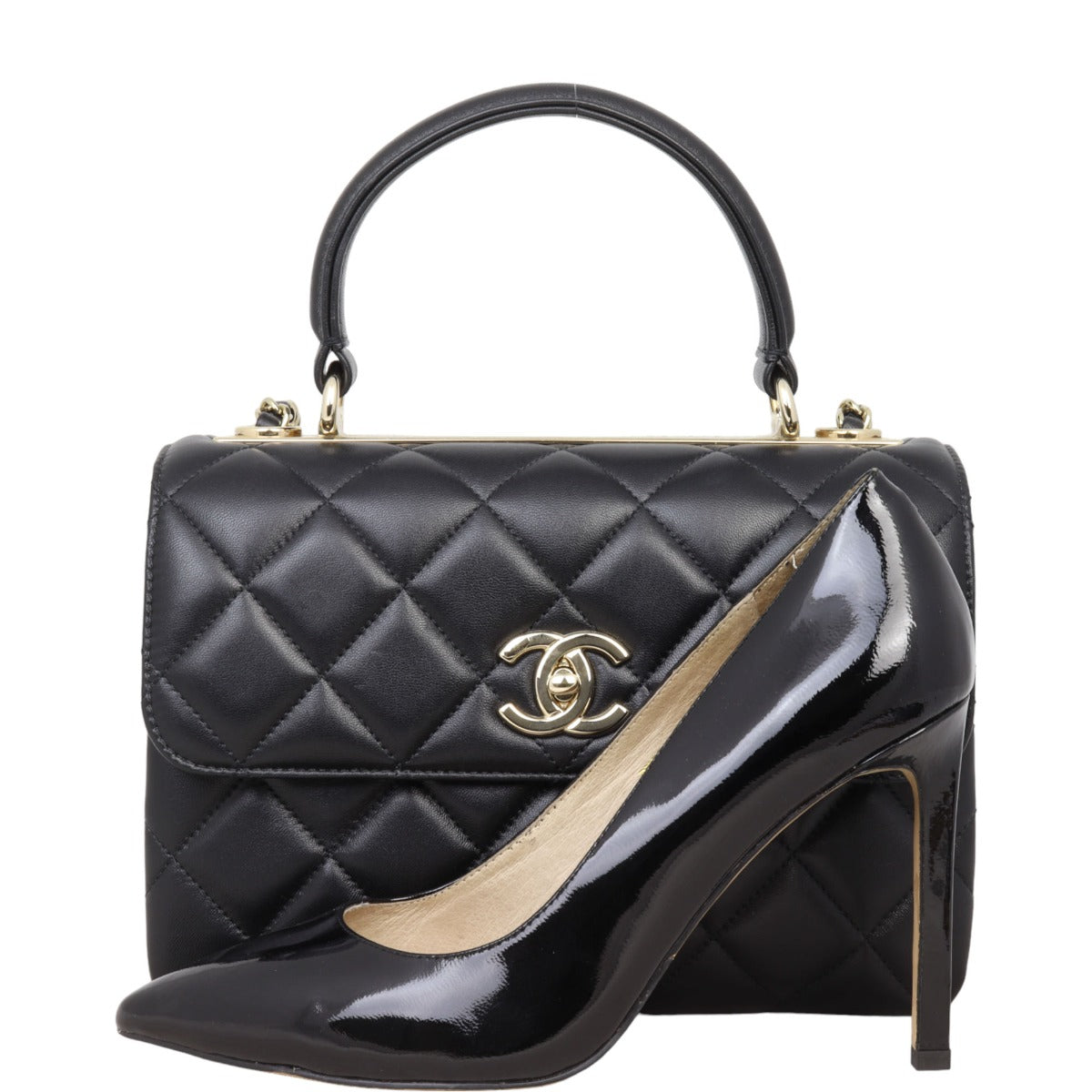 Chanel CC Trendy Small | Black Lambskin