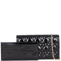Dior Lady Dior Patent Cannage Pouch