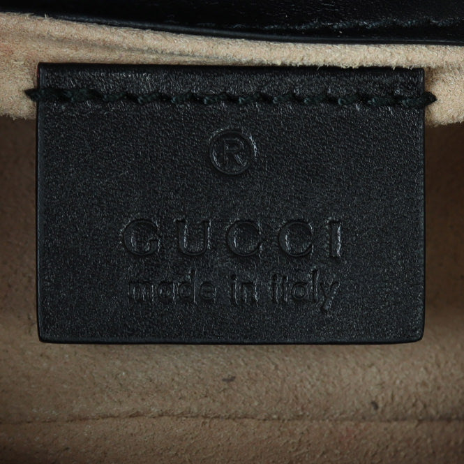 Gucci GG Marmont Matelasse Super Mini Shoulder Bag Interior Stamp