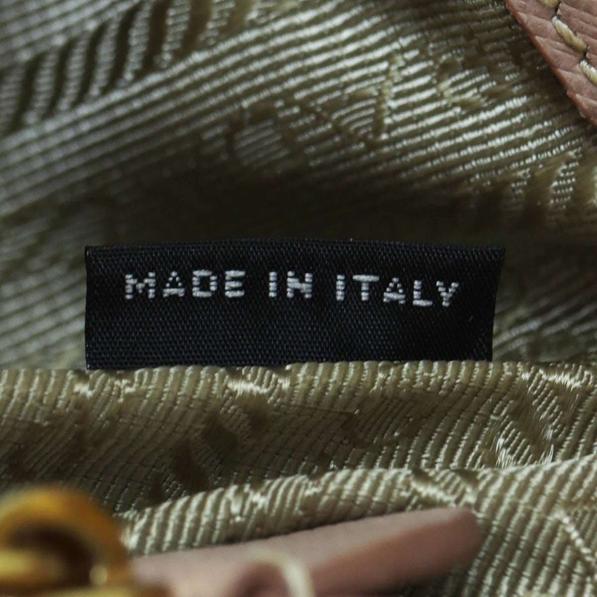 Prada Saffiano Lux Galleria Double Zip Tote Medium Interior Stamp