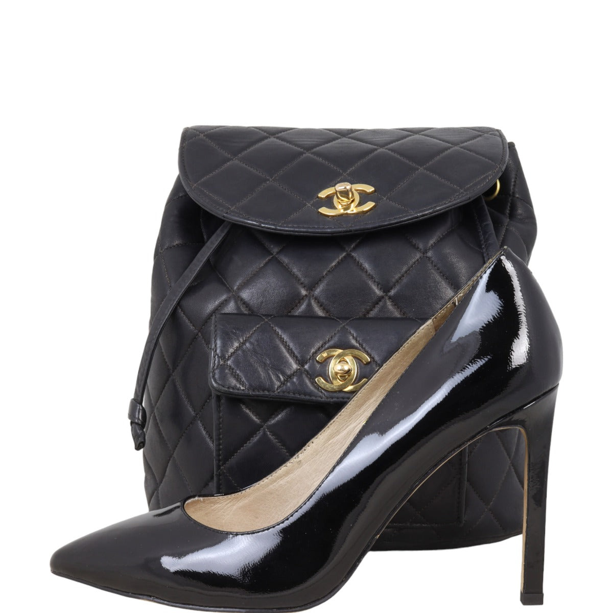 Chanel Duma Quilted Backpack Vintage | Black