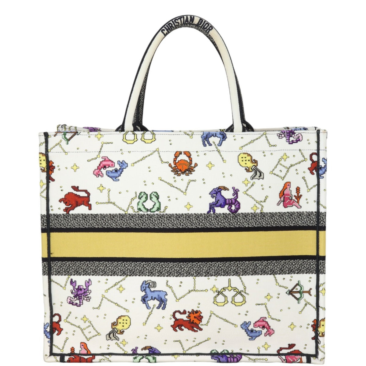 Dior Book Tote Large Pixel Zodiac
