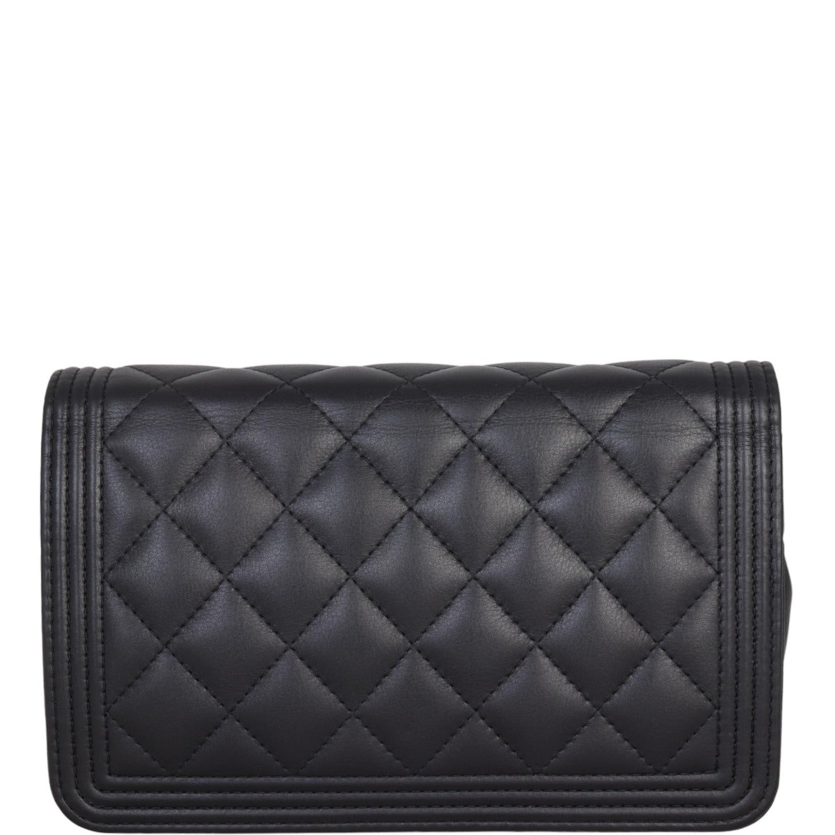 Chanel Boy Wallet on Chain | Black Lambskin