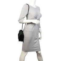 Saint Laurent Sunset Medium Croc-Embossed