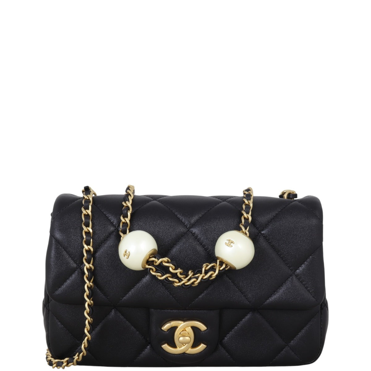 Chanel Double Pearl Mini Flap Bag