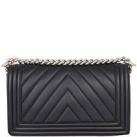 Chanel Boy Old Medium Chevron | Black 22 Series