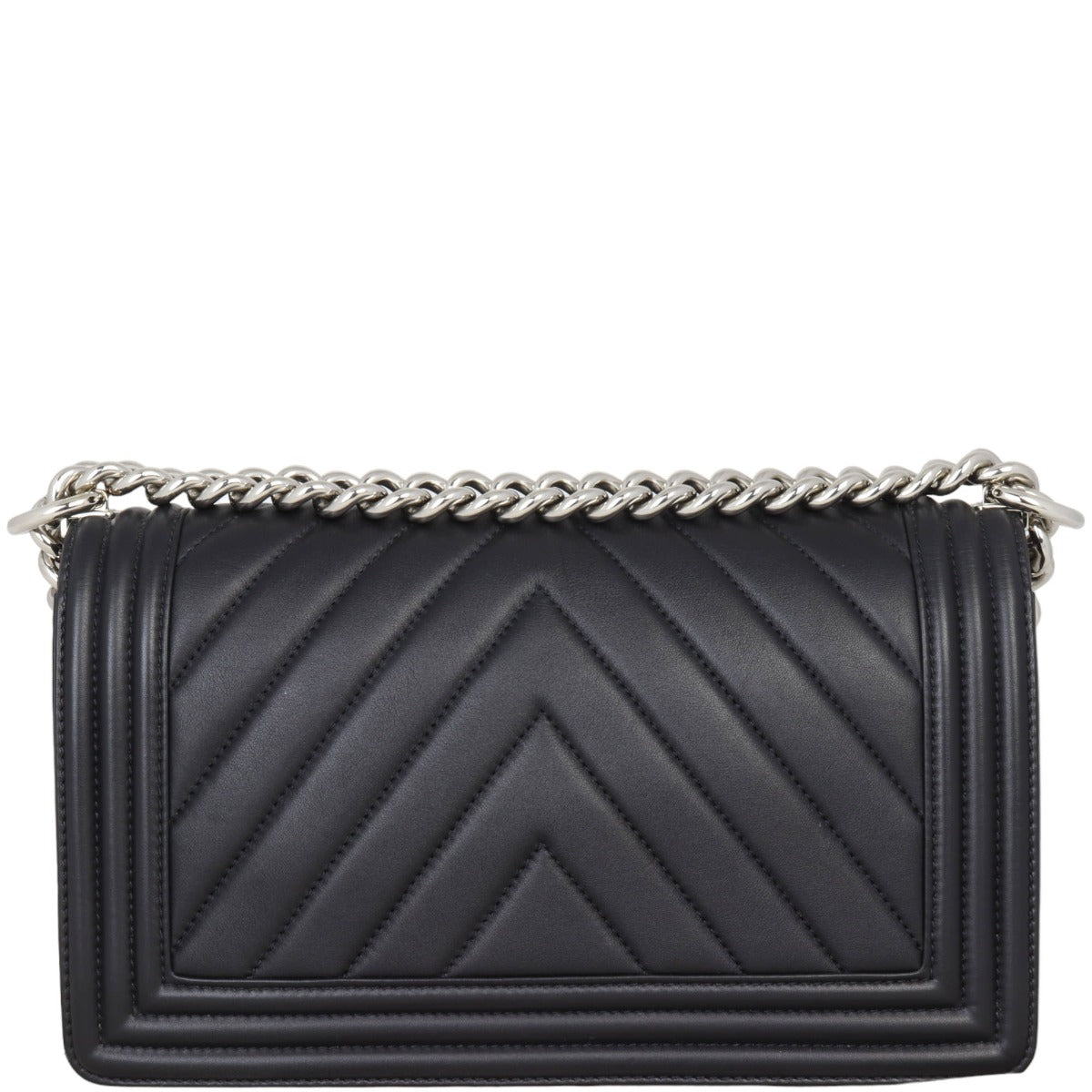 Chanel Boy Old Medium Chevron | Black 22 Series