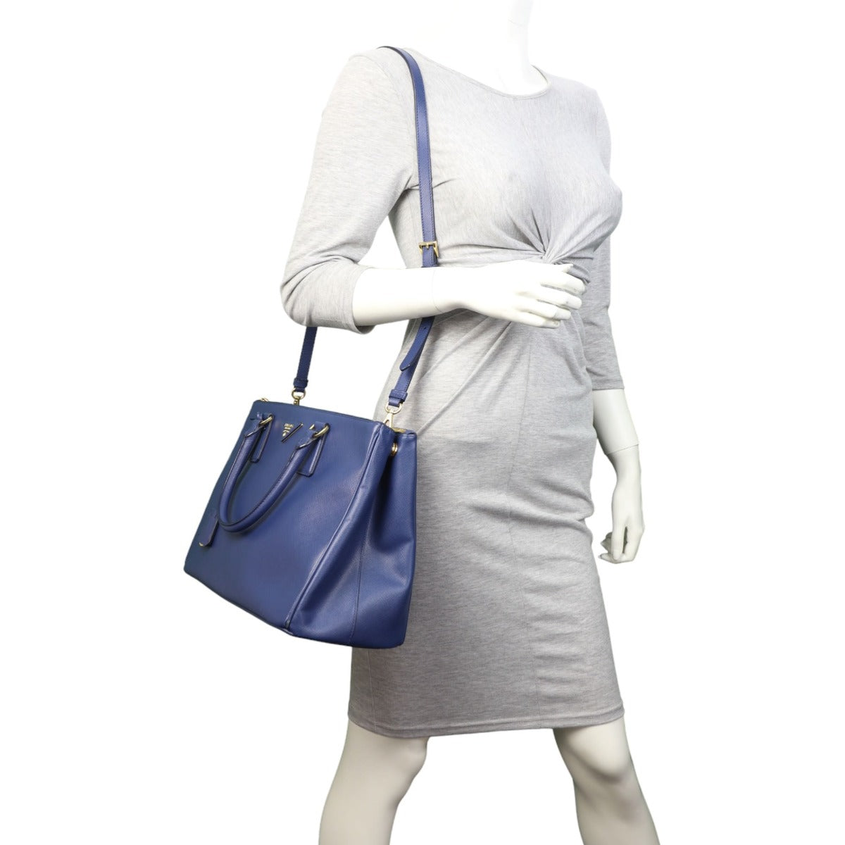 Prada Saffiano Lux Galleria Double Zip Tote Medium