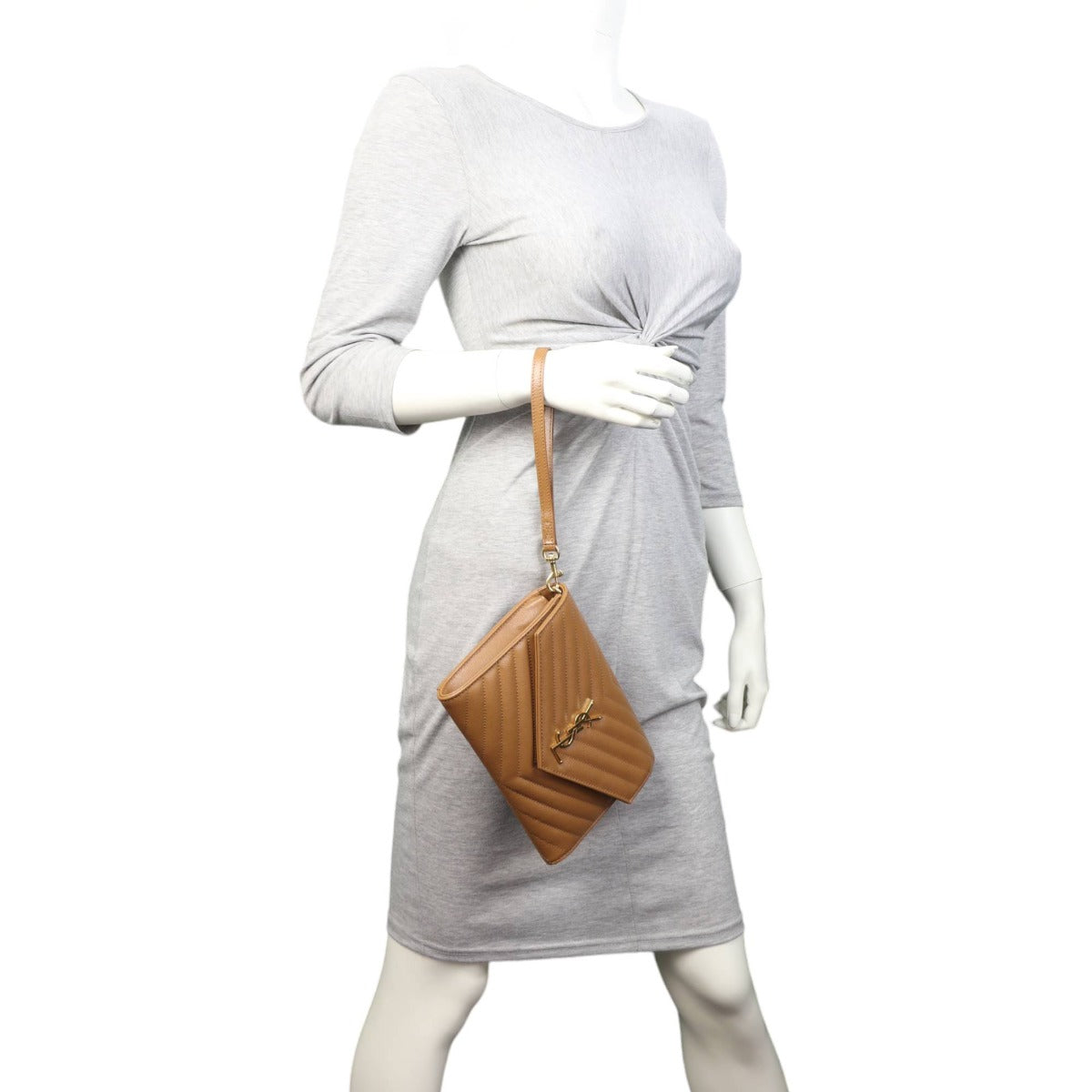 Saint Laurent Cassandre Flap Wristlet Pouch